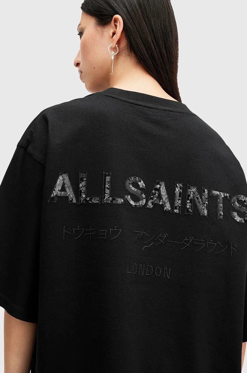 Бавовняна футболка AllSaints AMELIE колір чорний W124JB