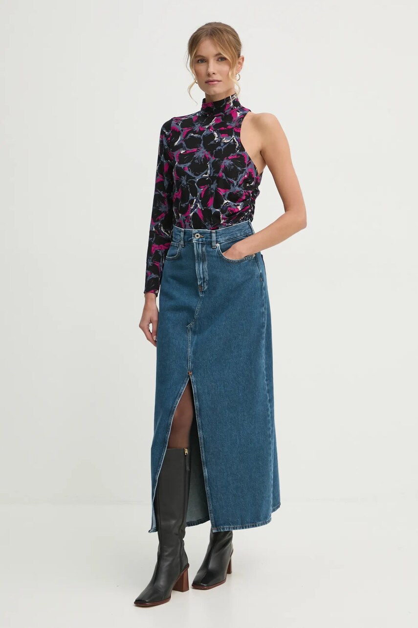 Блузка Pepe Jeans ARIA жіноча колір чорний візерунок PL304974