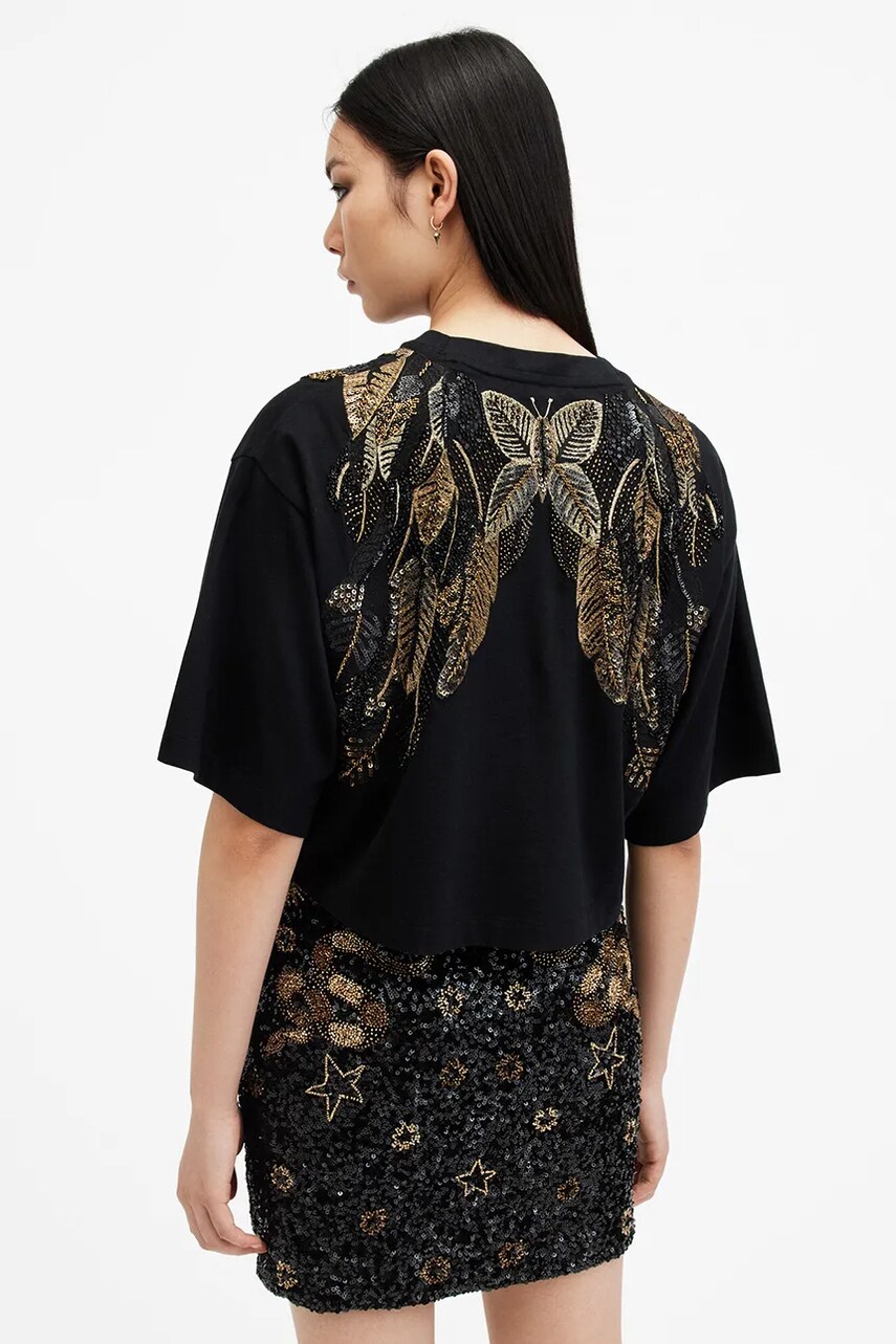 Бавовняна футболка AllSaints MEL жіночі колір чорний W086JB