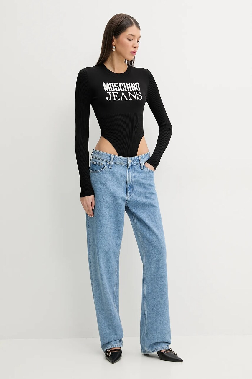 Купити Боді Moschino Jeans жіноче колір чорний легке 1181 3203 – головне зображення