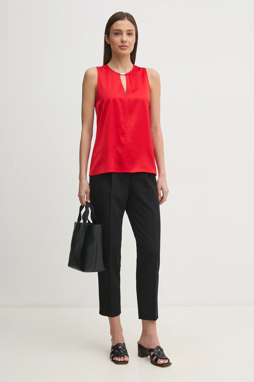 Блузка Calvin Klein жіноча колір червоний однотонна K20K208190