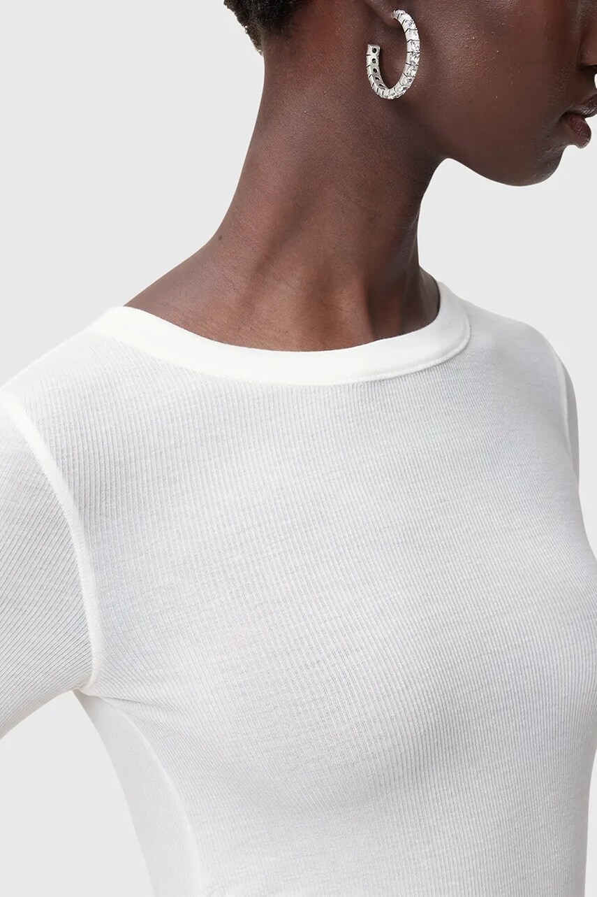 Блузка AllSaints BEC жіноча колір білий однотонна W067JC