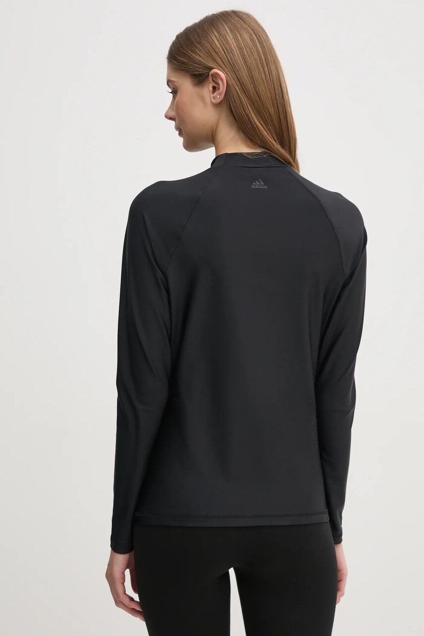 Лонгслів для плавання adidas W RASHGD LS колір чорний JD2141