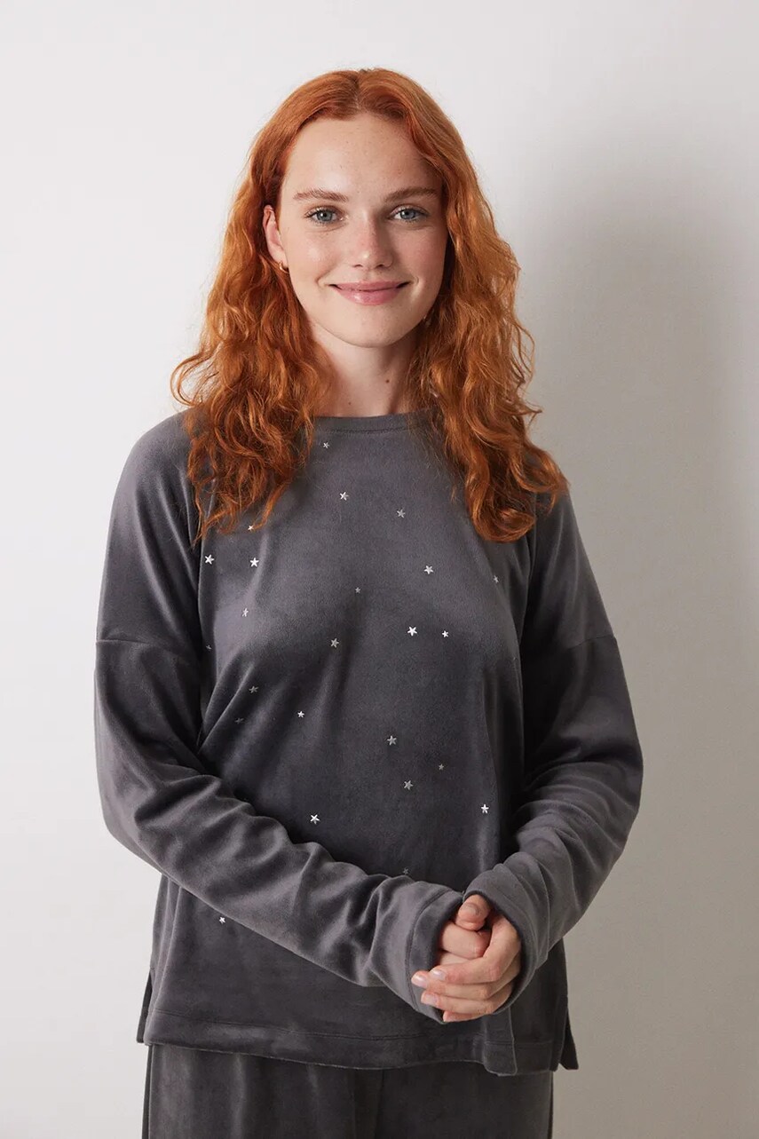 Піжама women'secret FROSTED GENERIC жіноча колір чорний 3598105