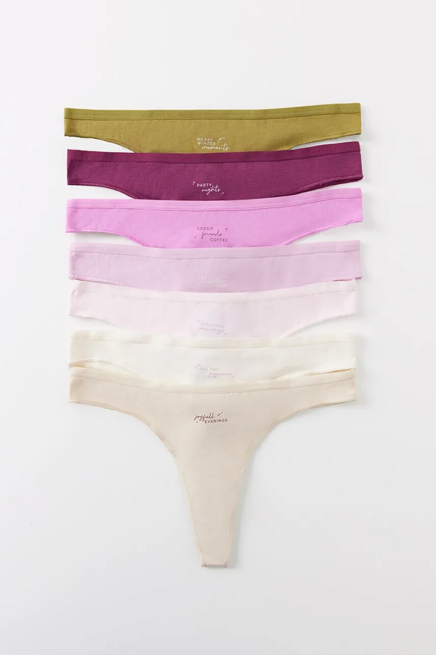 Стринги women'secret PACKS 3 7-pack колір бежевий 4938306