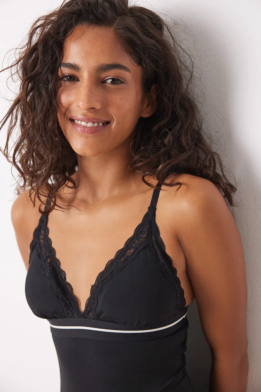 Боді women'secret HELANKAS BLACK AND WHITE колір чорний однотонне 5668335