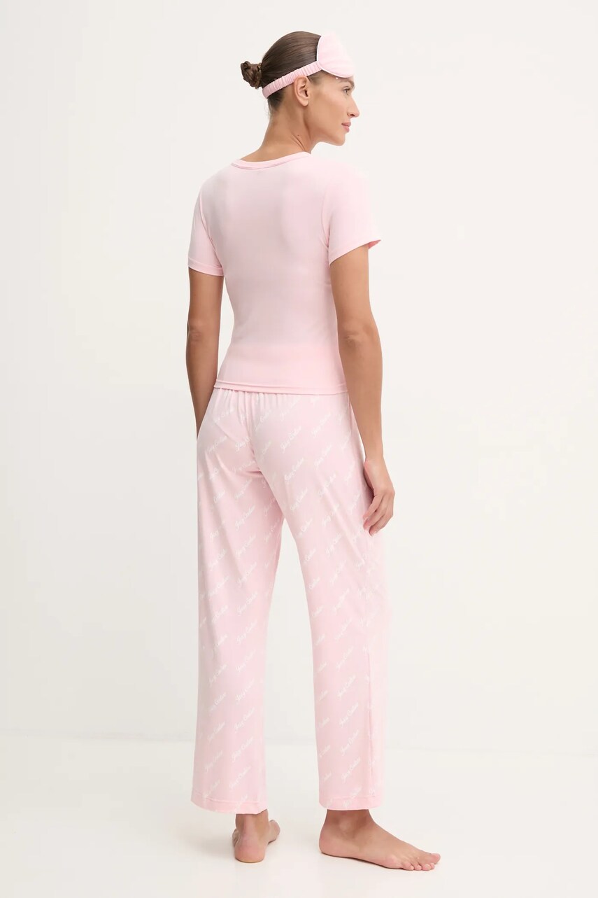 Піжама Juicy Couture JUICY WISHES SHORTSLEEVE PYJAMA SET жіноча колір рожевий JCLPJ125663