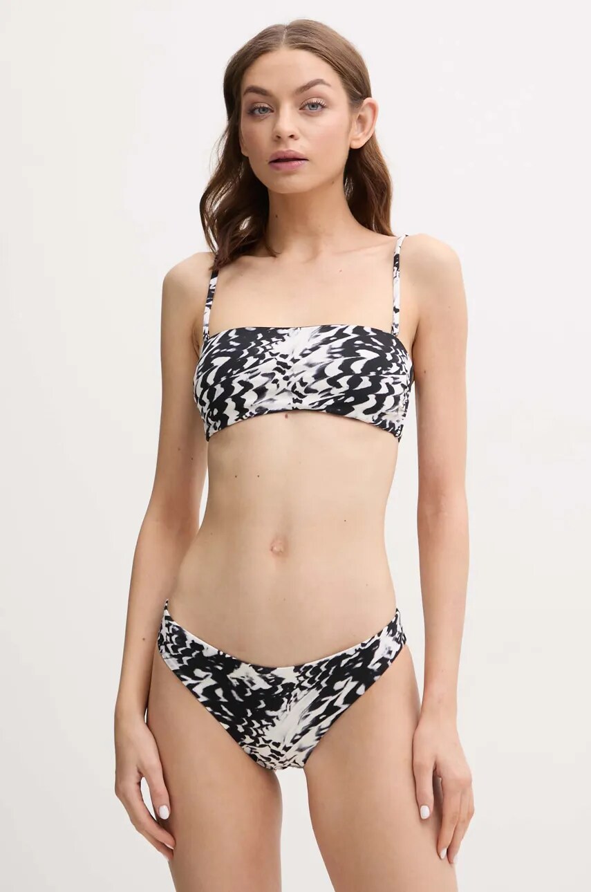 Купальний бюстгальтер Calvin Klein колір чорний злегка ущільнена чашечка KW0KW02845
