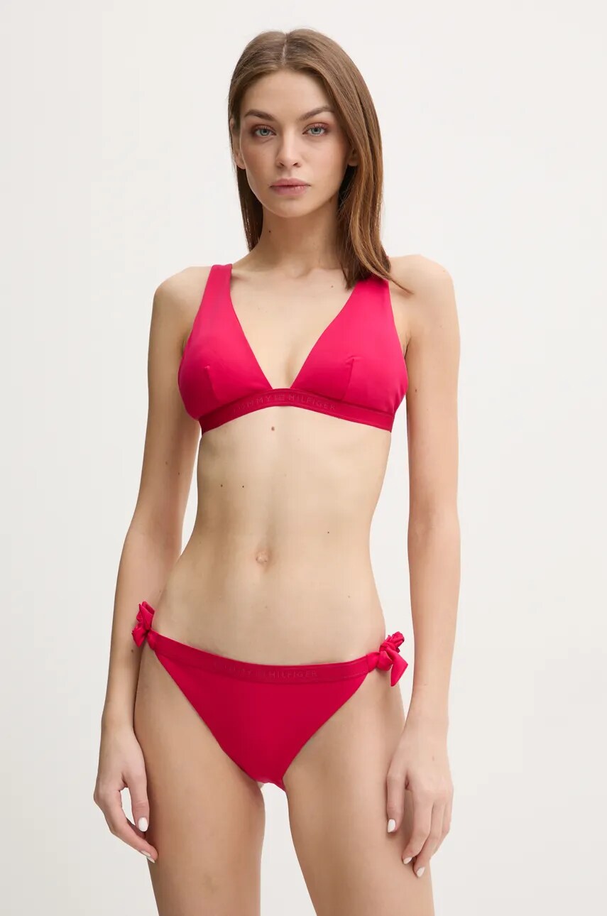 Купальний бюстгальтер Tommy Hilfiger колір рожевий злегка ущільнена чашечка UW0UW05802