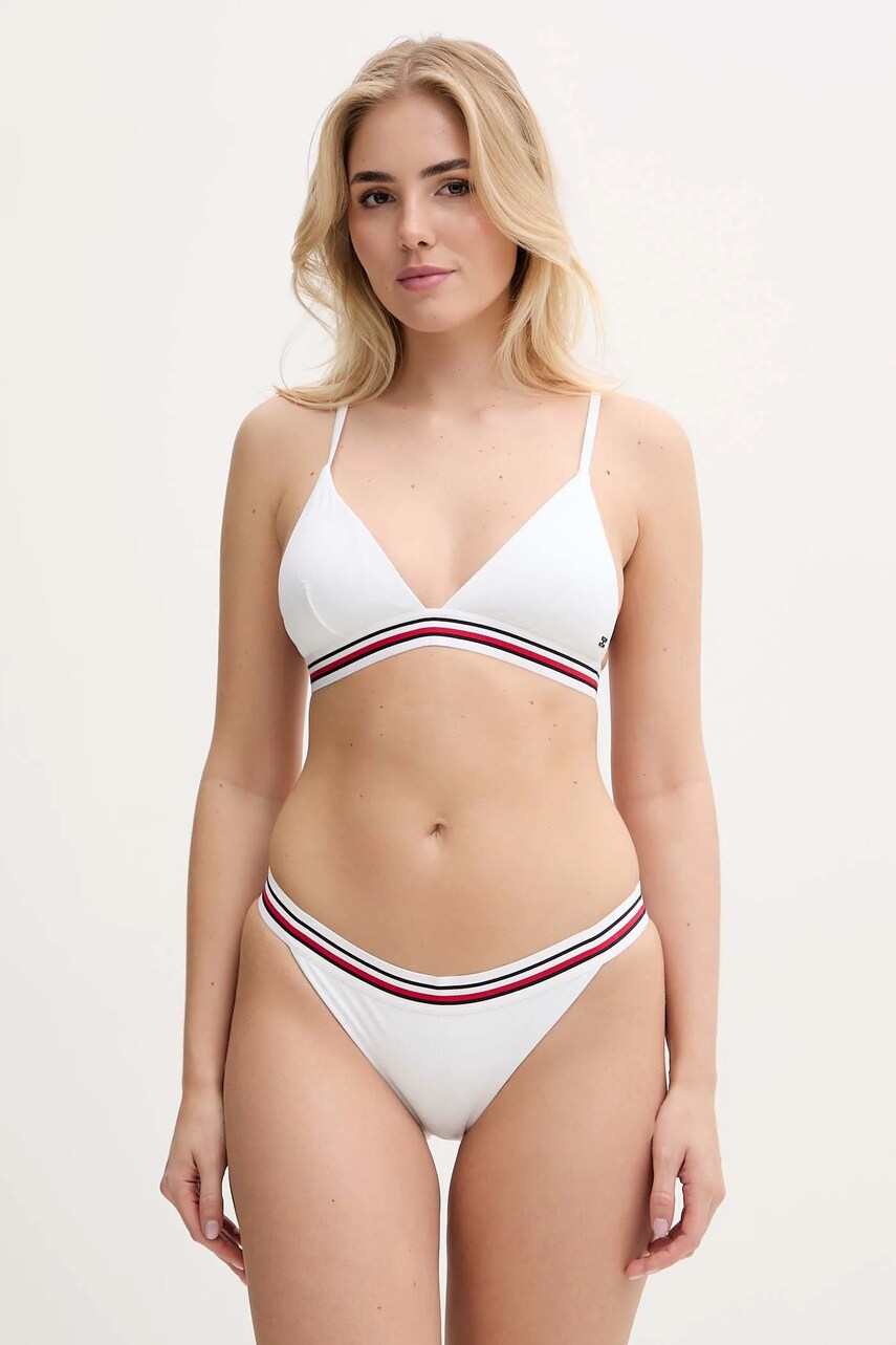 Купальний бюстгальтер Tommy Hilfiger колір білий злегка ущільнена чашечка UW0UW05805