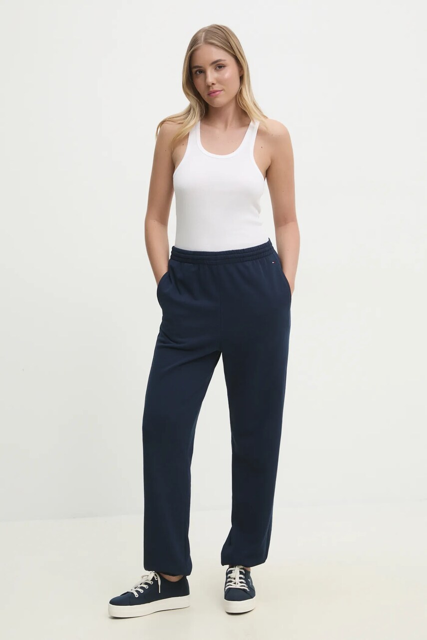 Спортивні штани Tommy Hilfiger колір синій однотонні UW0UW05773