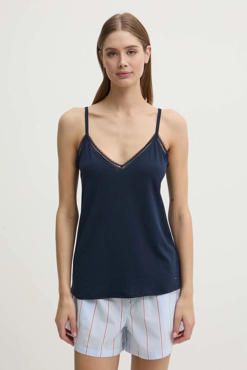 Піжамний топ Tommy Hilfiger колір синій UW0UW05795