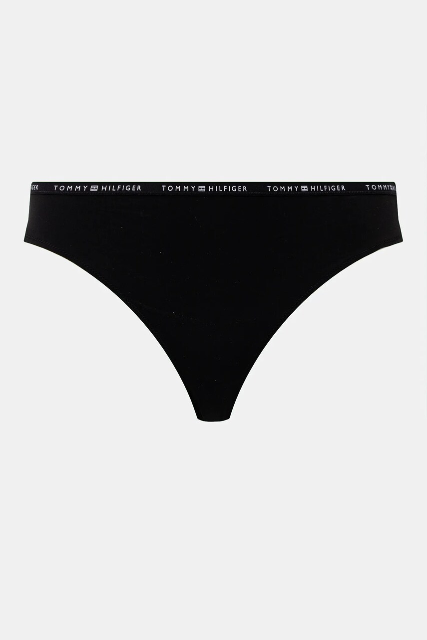 Стринги Tommy Hilfiger 3-pack колір чорний UW0UW05756