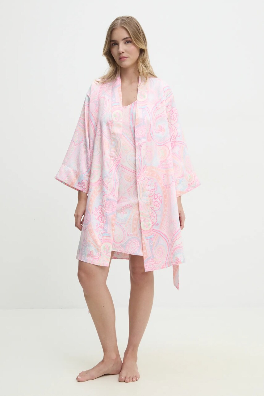 Халат Lauren Ralph Lauren колір рожевий ILN42405