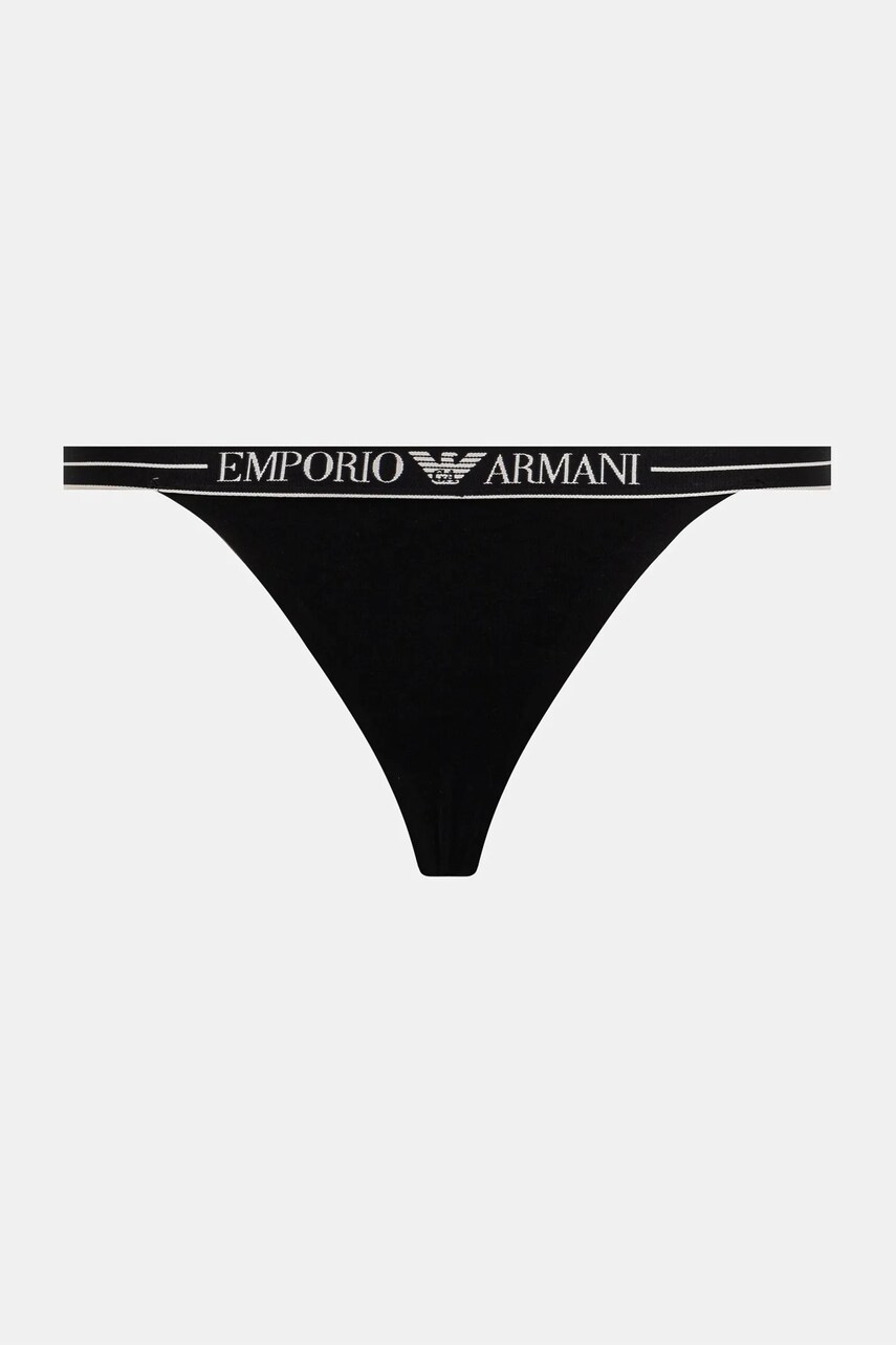 Стринги Emporio Armani Underwear 2-pack колір чорний EW000405 AF10881
