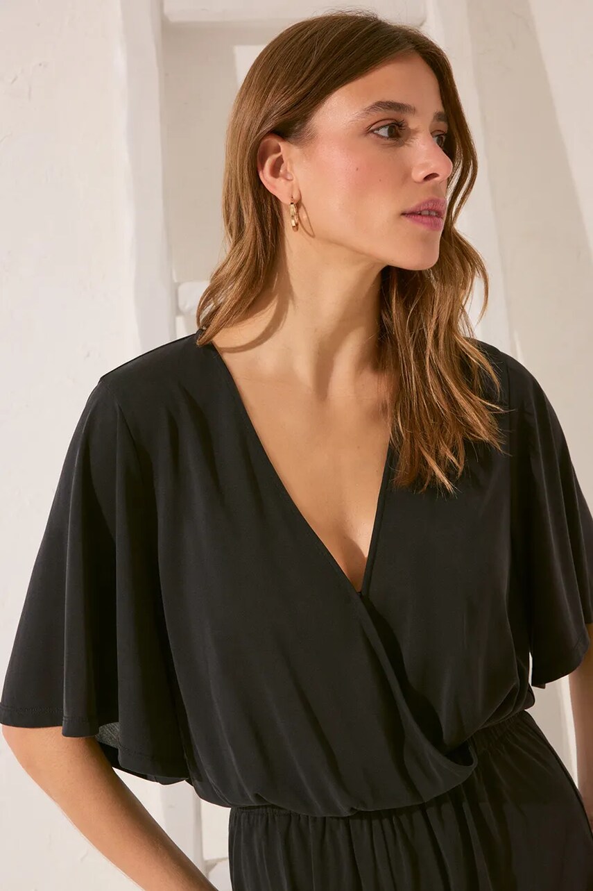 Пляжний комбінезон women'secret колір чорний 5549921