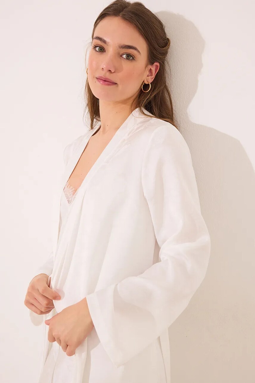 Халат women'secret колір білий 2539003