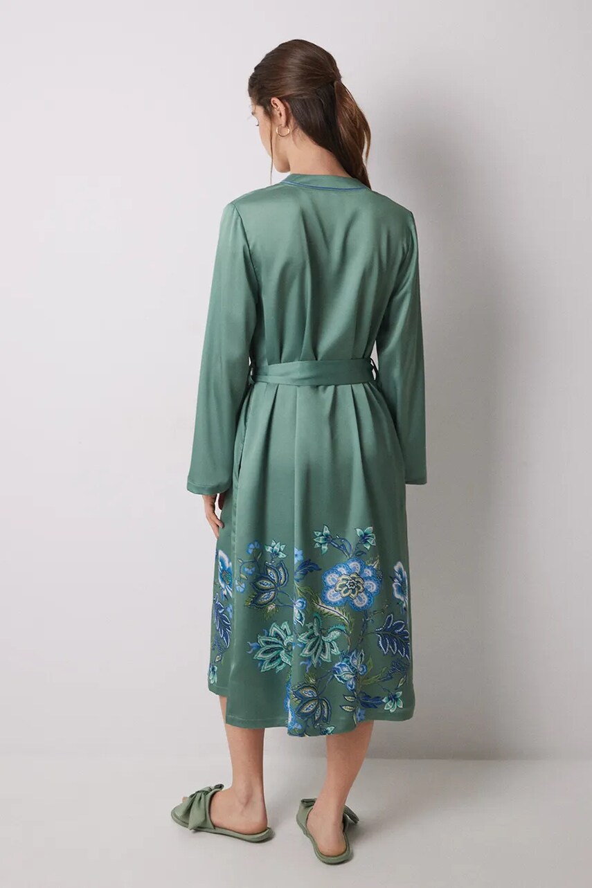 Халат women'secret колір зелений 2539002