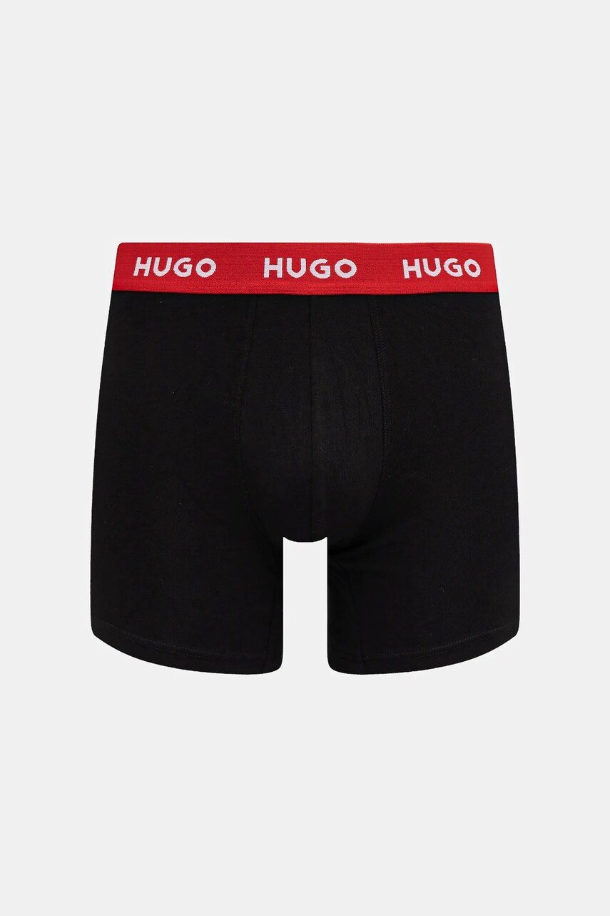 Боксери HUGO 3-pack чоловічі колір чорний 50532613