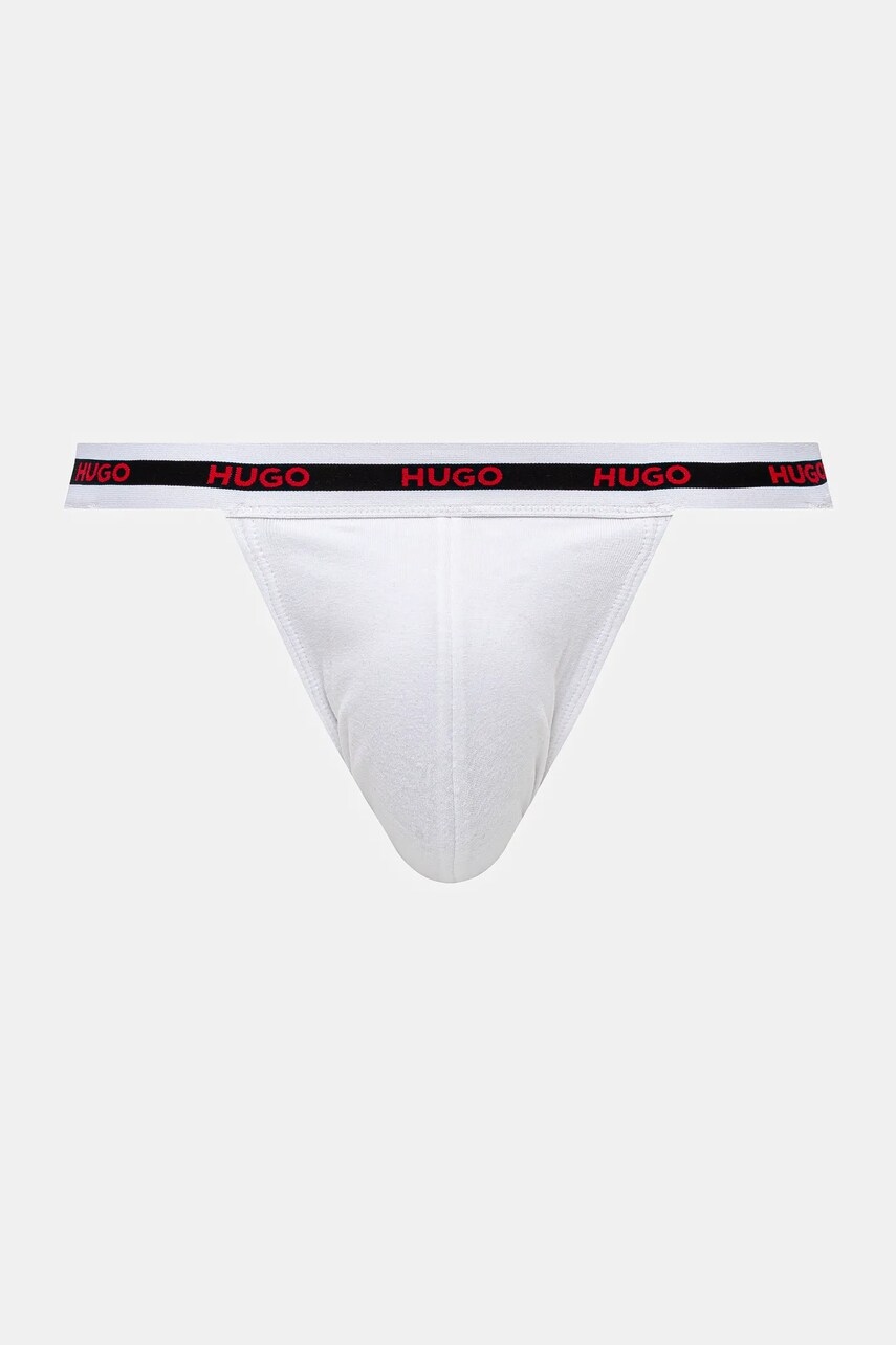 Труси джоки (jockstrap) HUGO 3-pack колір чорний 50532616