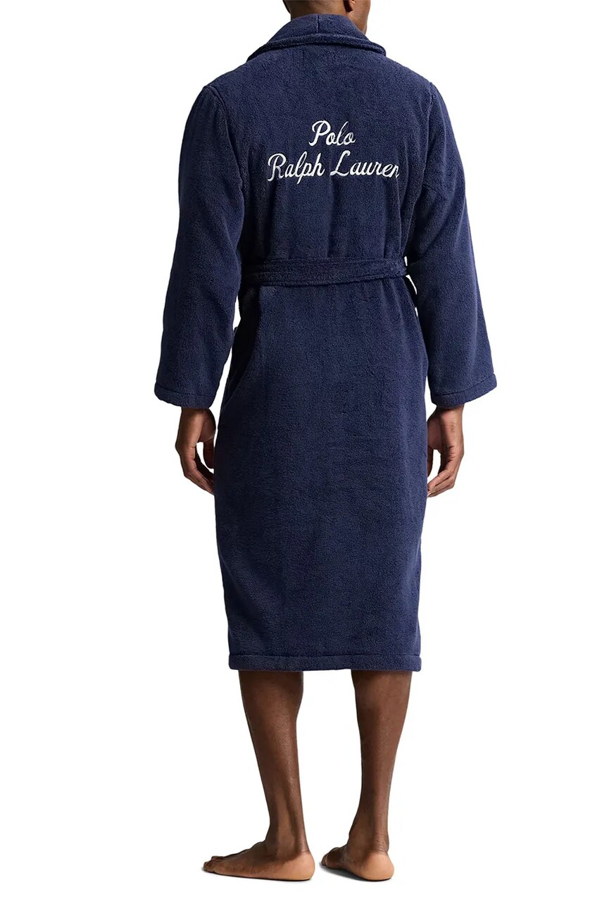 Бавовняний халат Polo Ralph Lauren колір синій 714965518