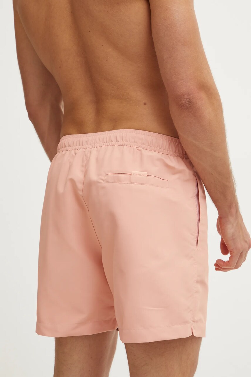 Купальні шорти Calvin Klein колір рожевий KM0KM01166