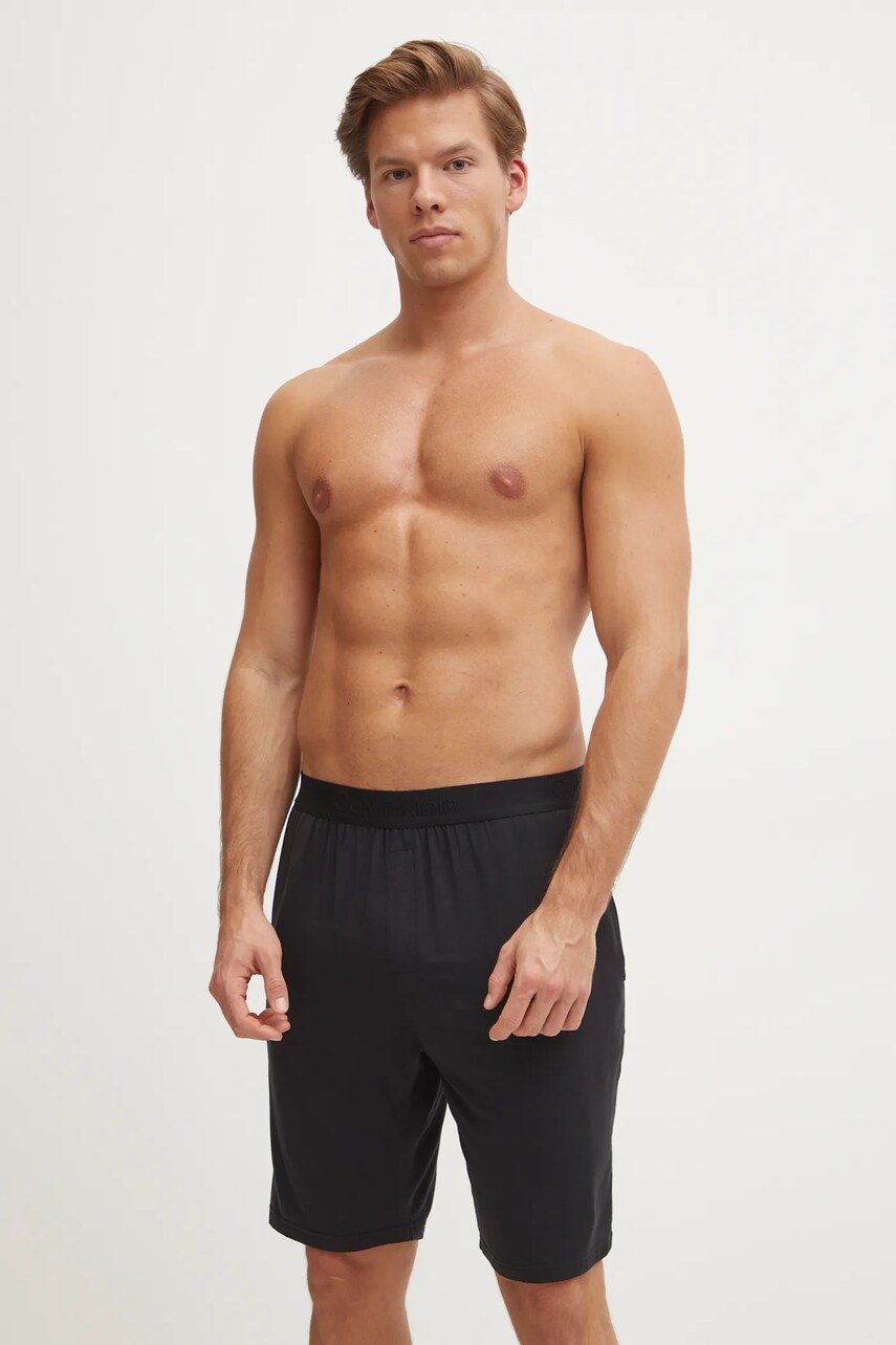 Піжамні шорти Calvin Klein Underwear чоловічі колір чорний однотонна LV00NM2824