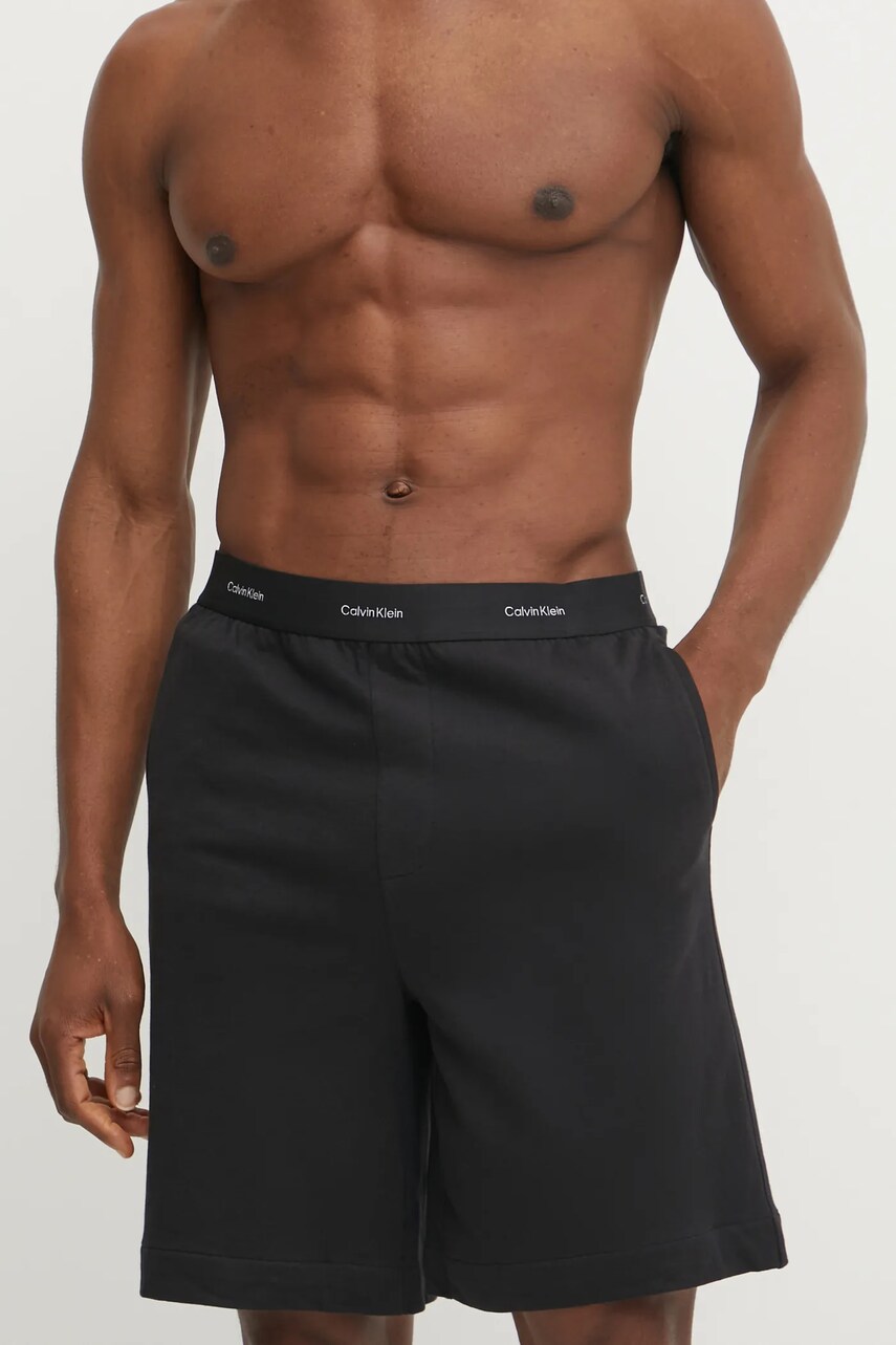 Піжамні шорти Calvin Klein Underwear чоловіча колір чорний однотонна 000NM2707E