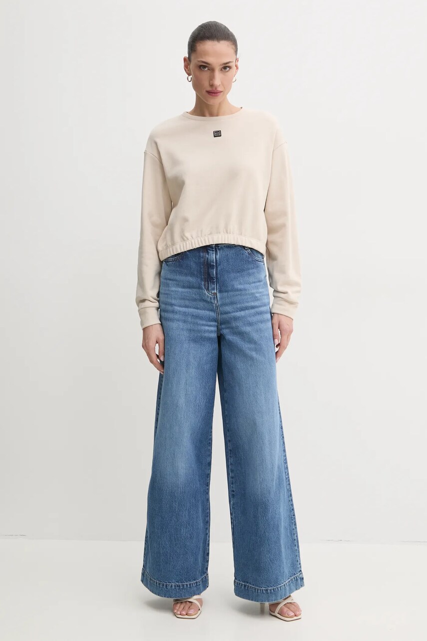 Кофта Armani Exchange жіноча колір бежевий однотонна XW000086 AF10172
