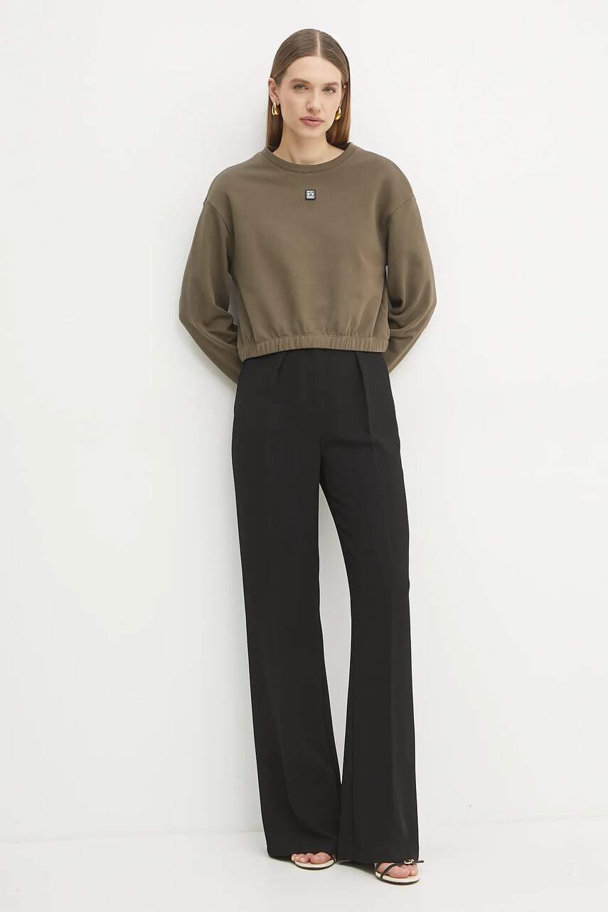 Кофта Armani Exchange жіноча колір коричневий однотонна XW000086 AF10172