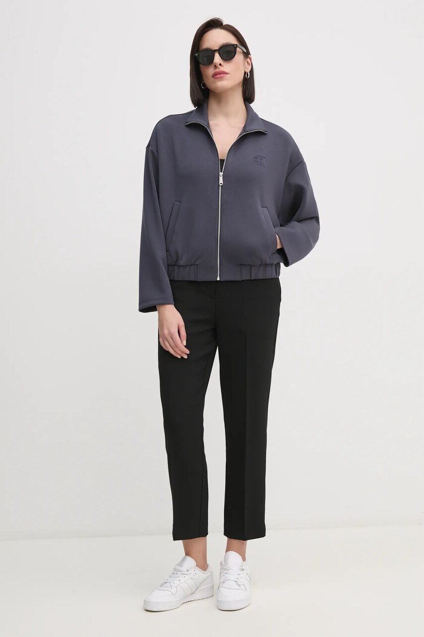 Кофта Calvin Klein Jeans жіноча колір сірий однотонна J20J224993
