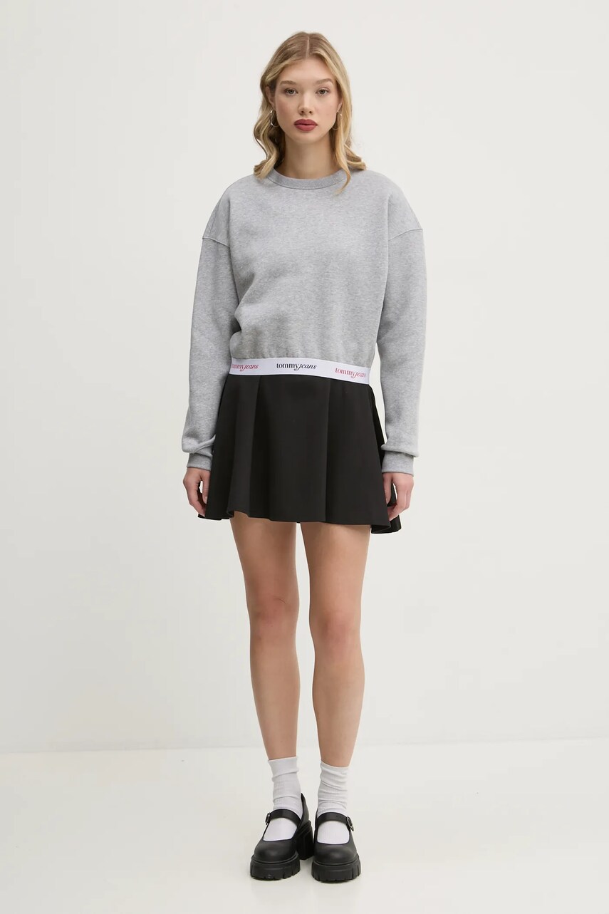 Кофта Tommy Jeans жіноча колір сірий меланж DW0DW19402