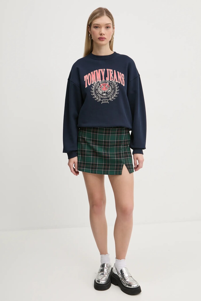 Кофта Tommy Jeans жіноча колір синій з принтом DW0DW20211