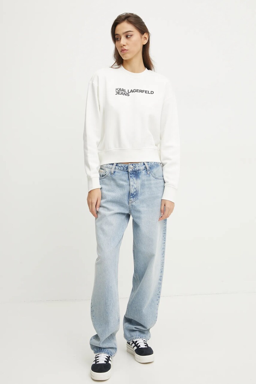 Кофта Karl Lagerfeld Jeans жіноча колір білий з принтом A1W20005