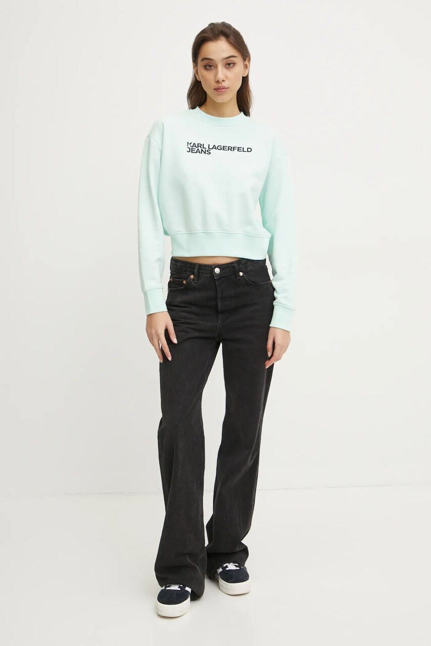 Кофта Karl Lagerfeld Jeans жіноча колір зелений з принтом A1W20005