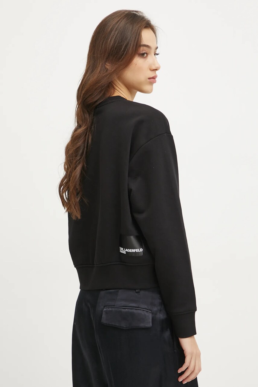 Кофта Karl Lagerfeld Jeans жіноча колір чорний з принтом A1W20005