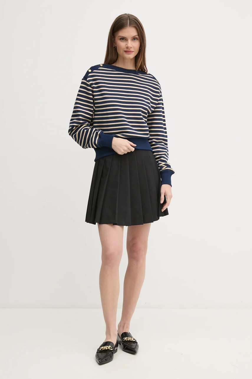 Бавовняна кофта Tommy Hilfiger жіноча колір синій візерунок WW0WW44447