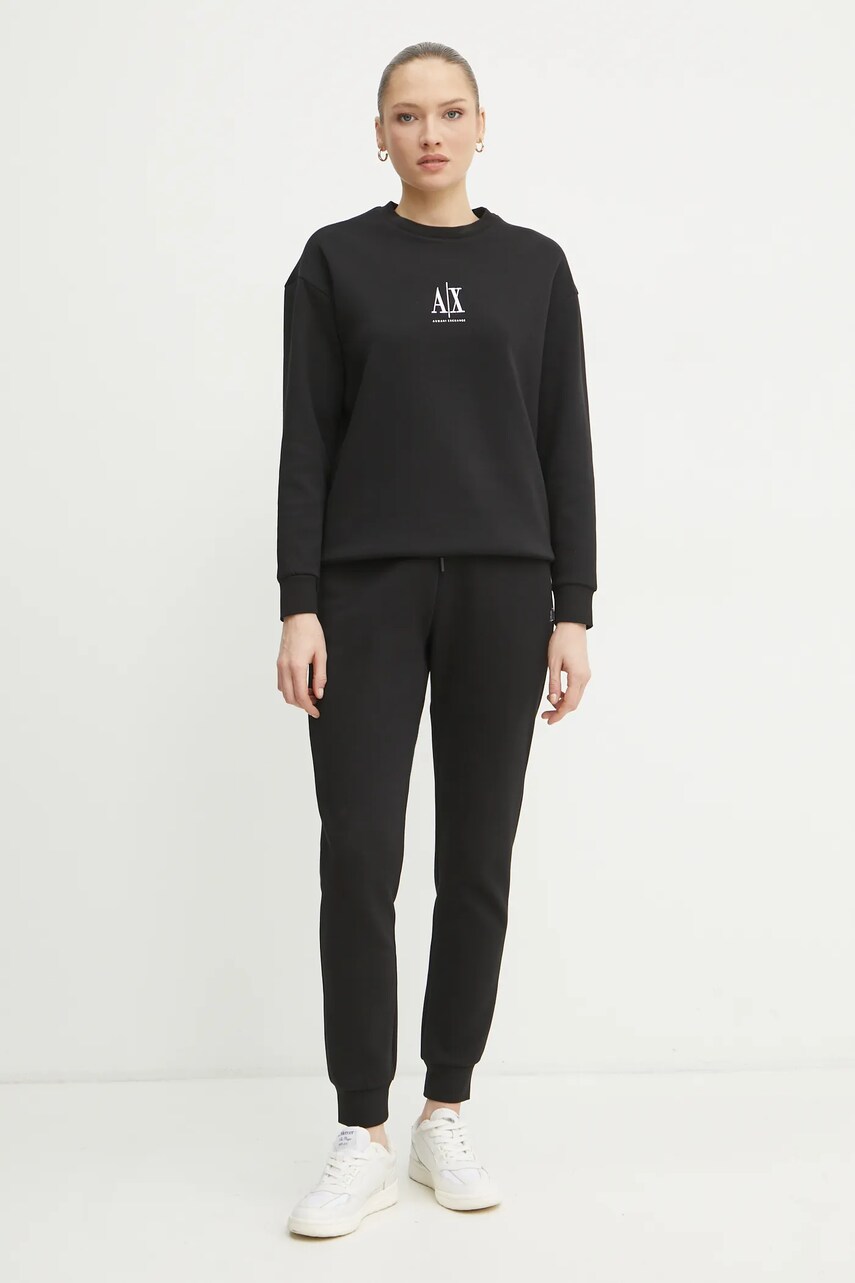 Кофта Armani Exchange жіноча колір чорний з аплікацією XW000821 AF10818