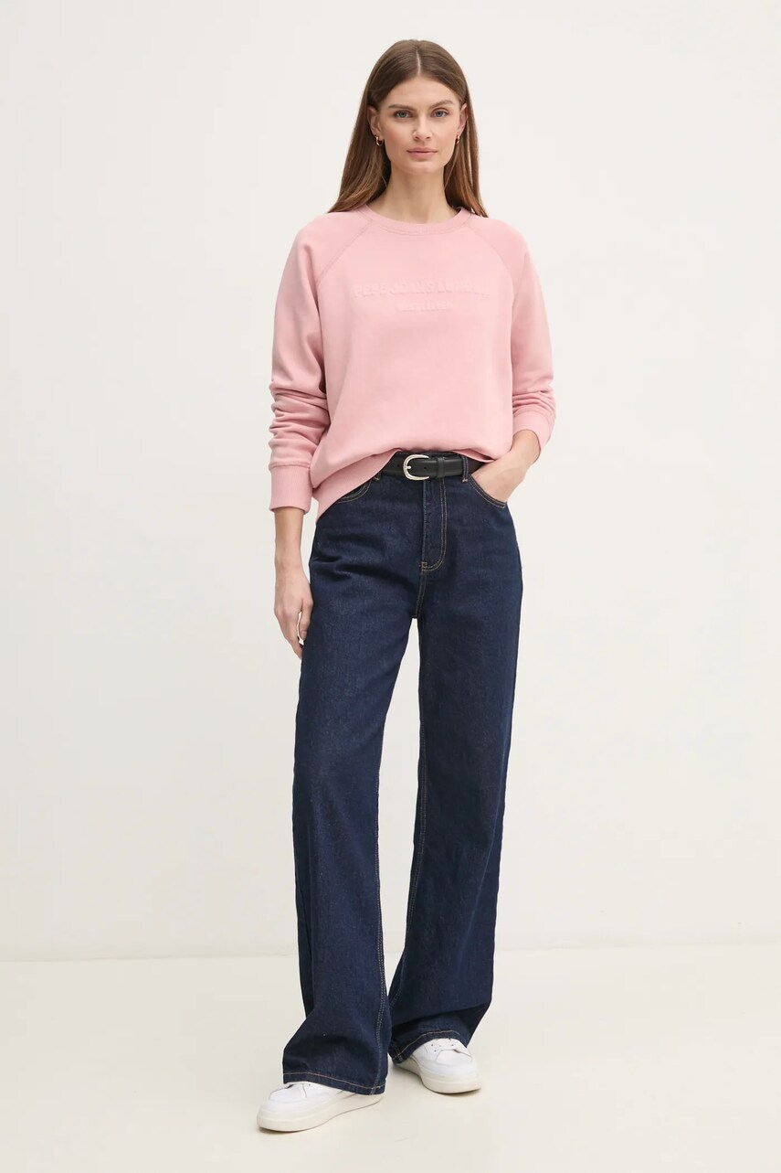 Кофта Pepe Jeans LINDY жіноча колір рожевий з принтом PL581468