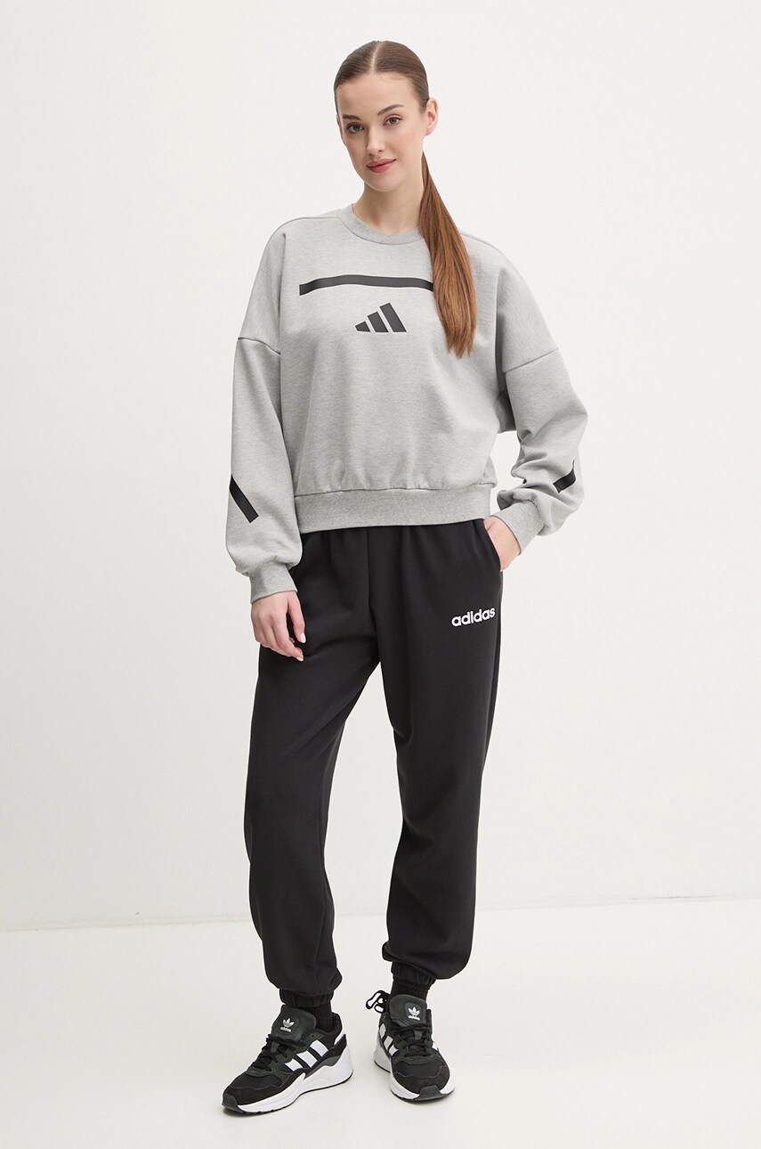 Кофта adidas Z.N.E. жіноча колір сірий з принтом JC5403