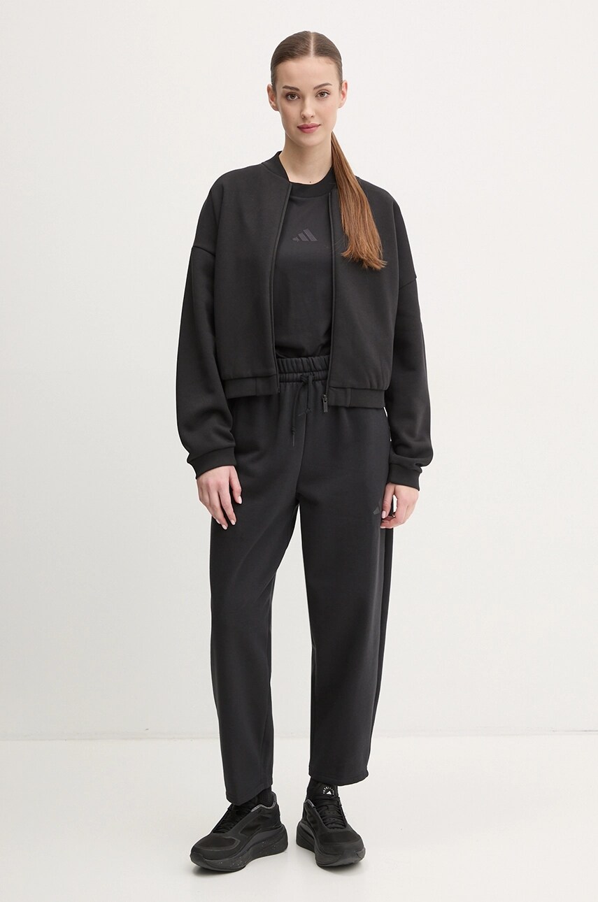Кофта adidas Essentials жіноча колір чорний однотонна JD9965
