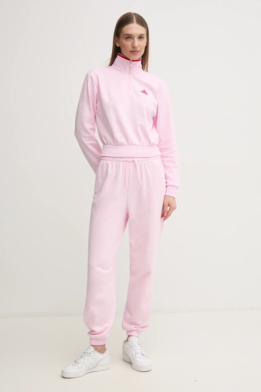 Кофта adidas W CB Color Pop жіноча колір рожевий візерунок JG4174