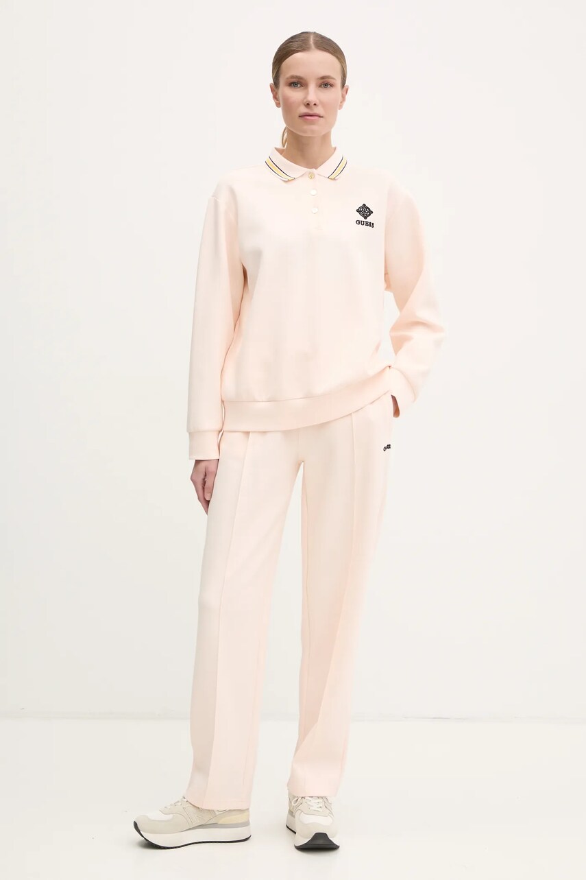 Кофта Guess MARGARET жіноча колір рожевий з аплікацією V5RQ01 KCLD1