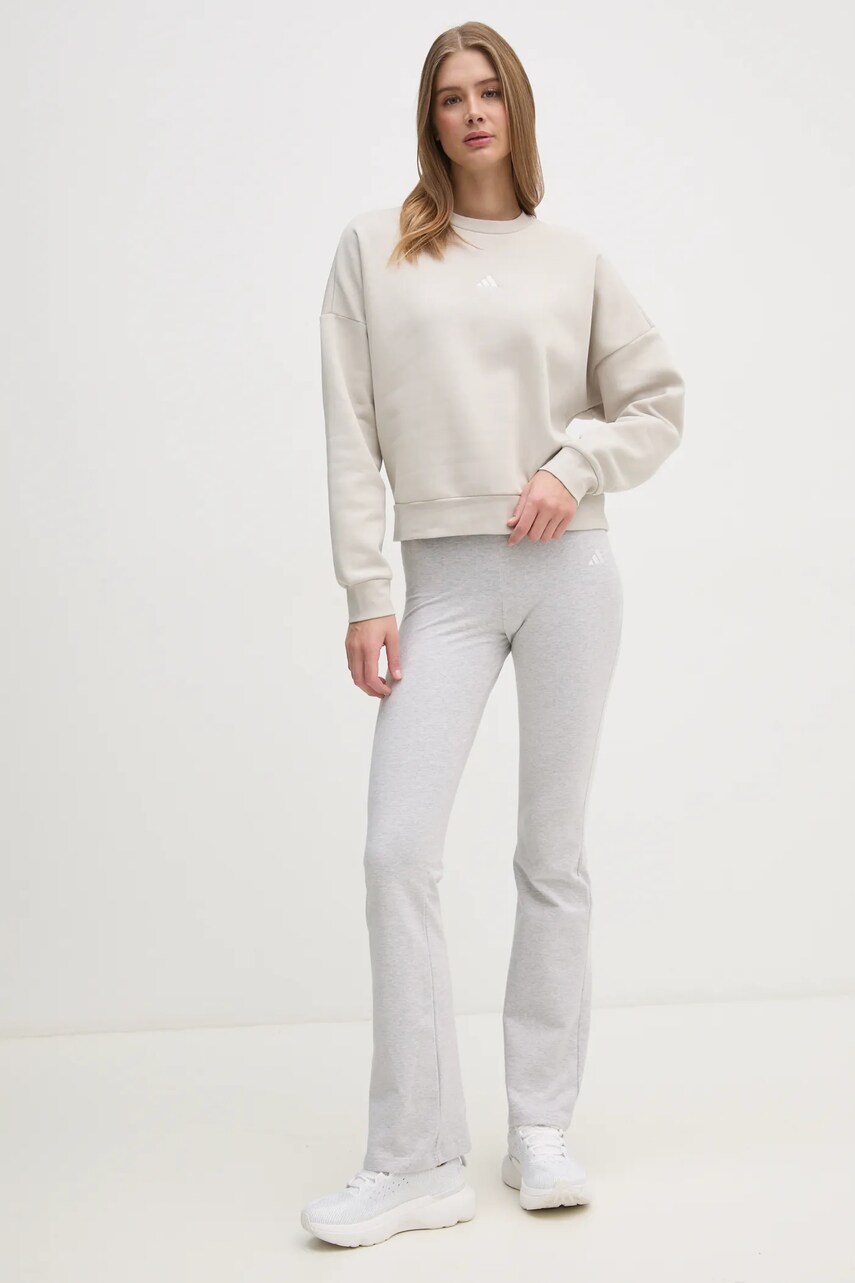 Кофта adidas Essentials жіноча колір бежевий однотонна JI6069