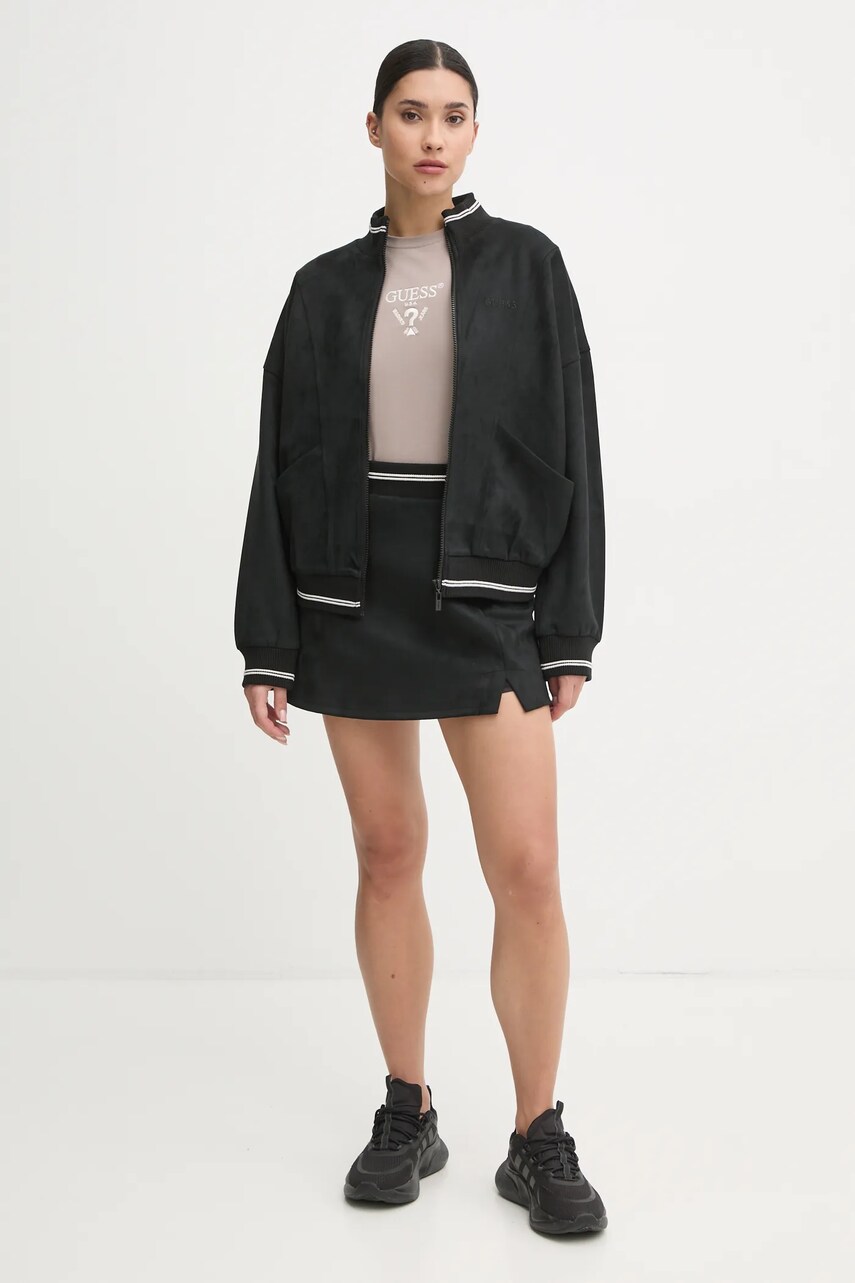 Кофта Guess MONICA жіноча колір чорний з аплікацією V5RQ04 KCJY2