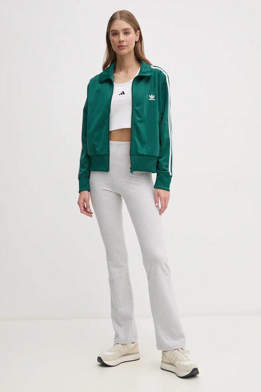Кофта adidas Originals Adicolor Classics Firebird жіноча колір зелений з аплікацією JC8262