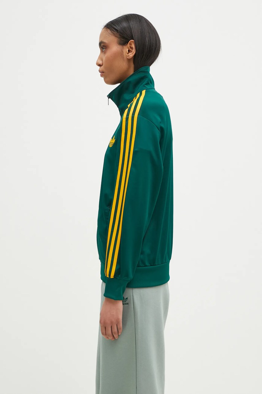 Кофта adidas Originals Firebird жіноча колір зелений візерунок JP2299
