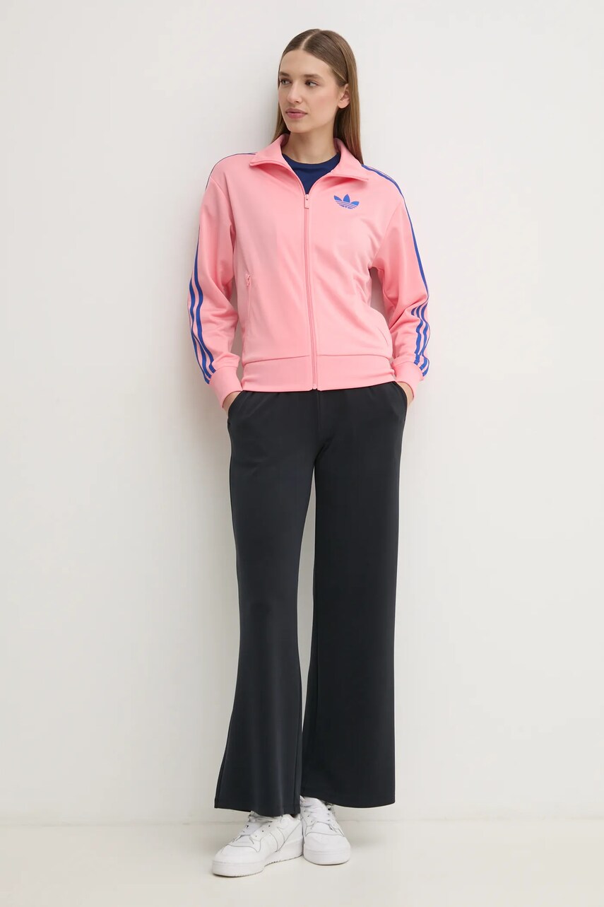Кофта adidas Originals Firebird жіноча колір рожевий візерунок JP2302