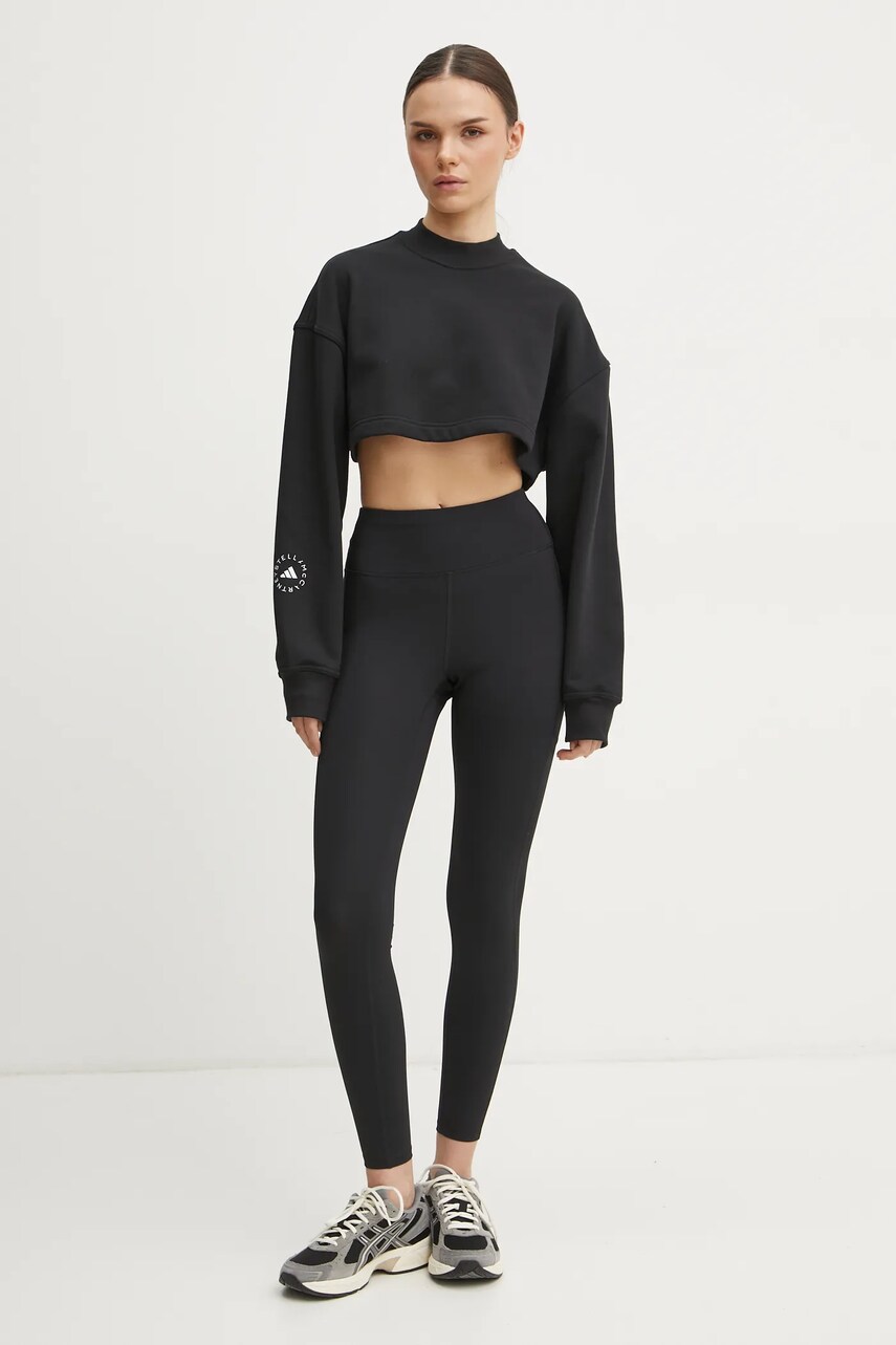 Кофта adidas by Stella McCartney TrueCasuals колір чорний однотонна IJ0565