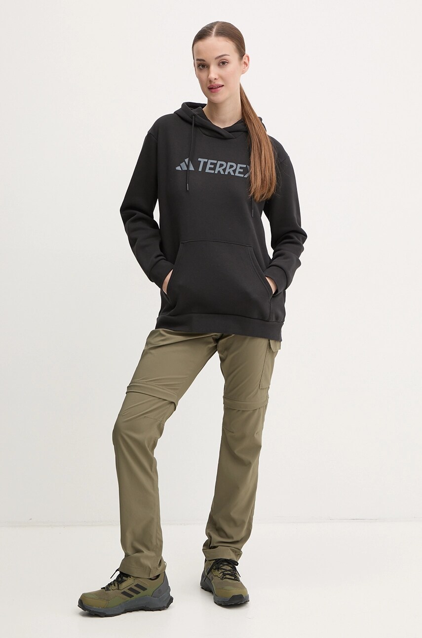 Кофта adidas TERREX Multi колір чорний з капюшоном з принтом IZ3301